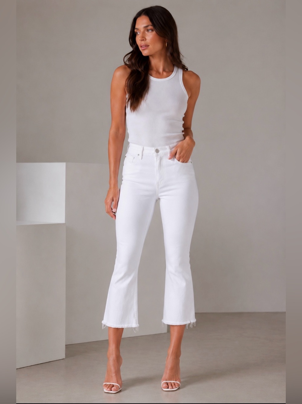 rag & bone White Flare Pants Size 26